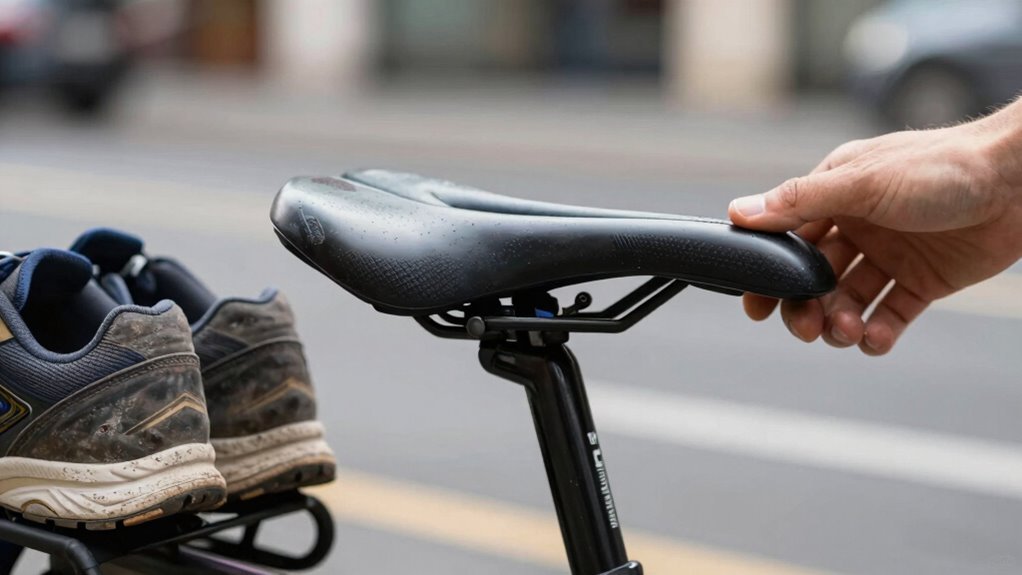 ajustando a sela para conforto