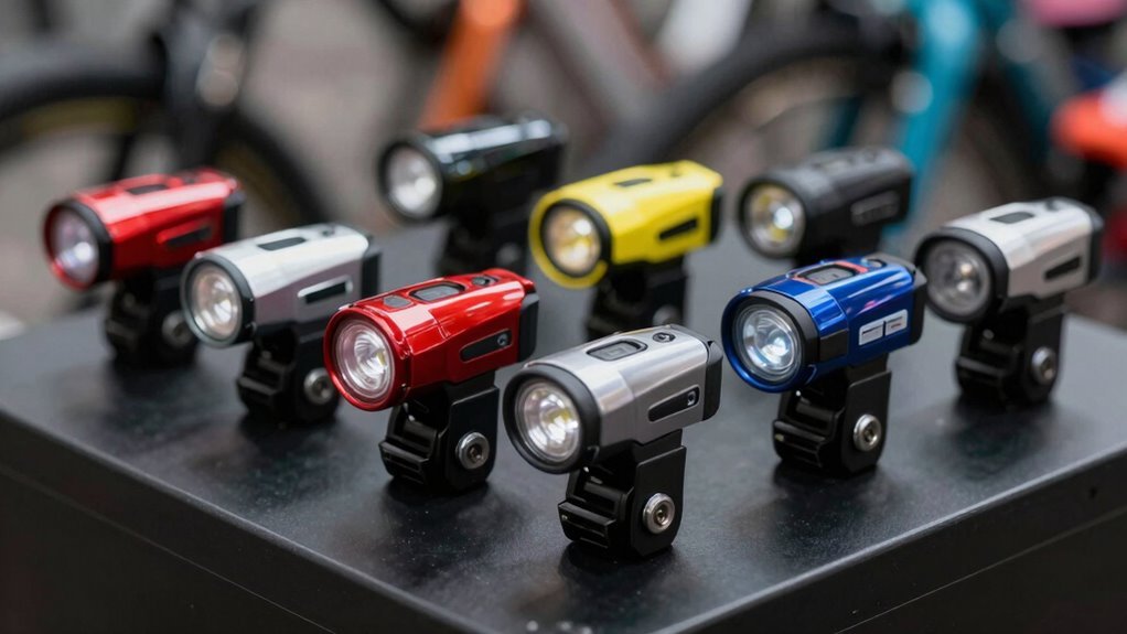 comparações de visibilidade de luzes de bicicleta