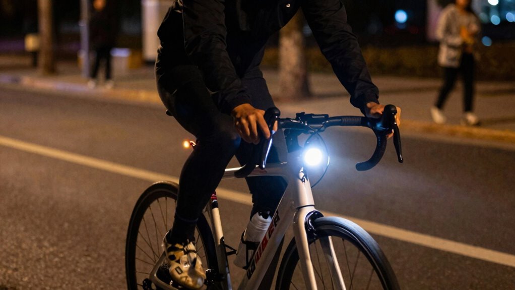 As luzes de bicicleta aumentam a segurança