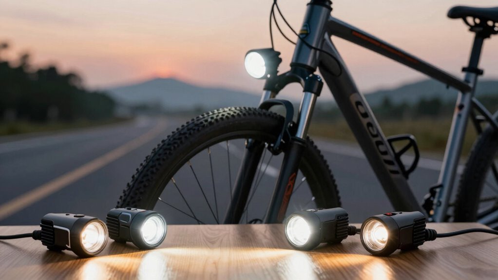 As luzes de bicicleta aumentam a segurança