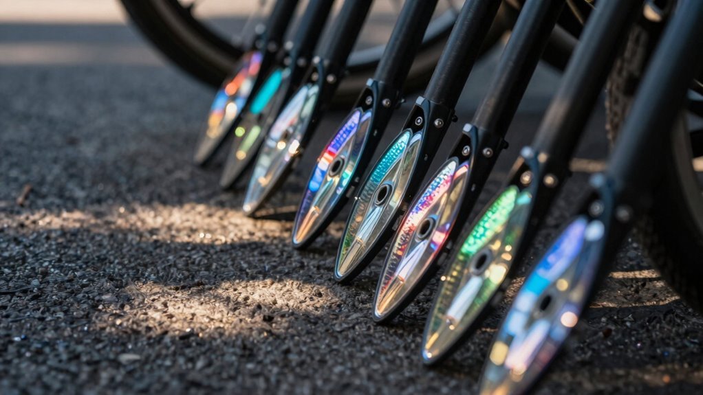 refletores de bicicleta aumentam a visibilidade