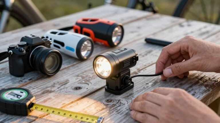 guia de faróis recarregáveis USB para bicicletas