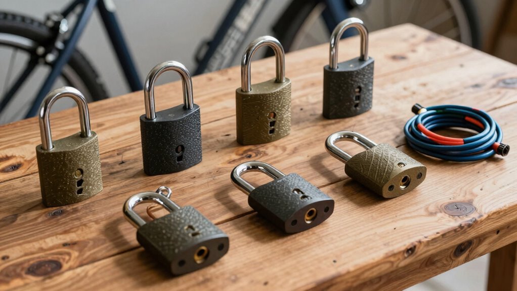 opções de segurança para rodas de bicicleta