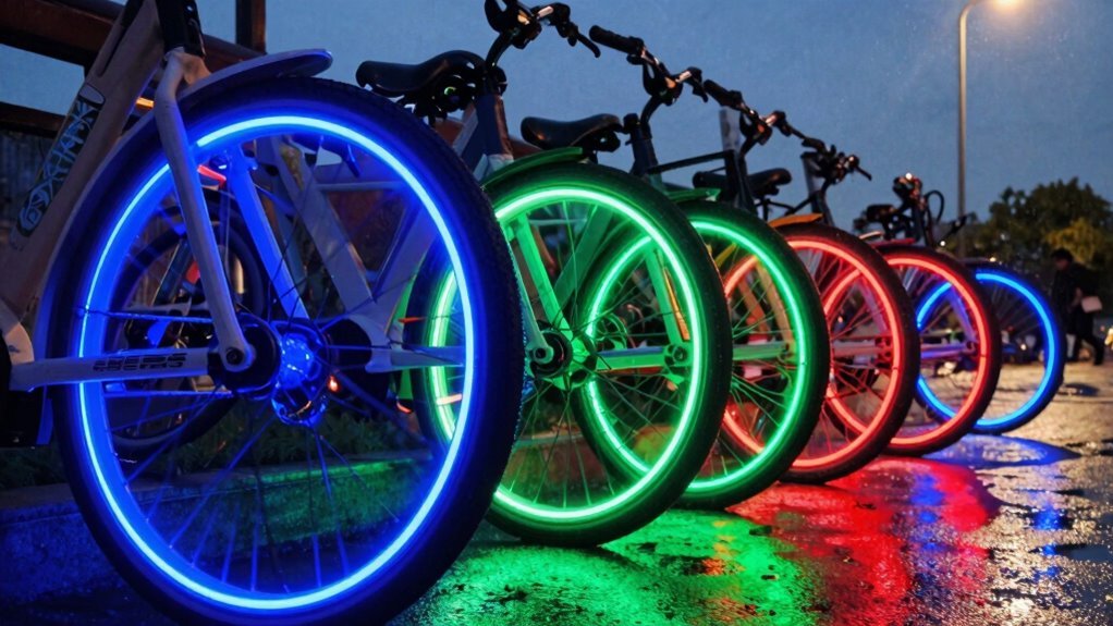 guia de iluminação para roda de bicicleta