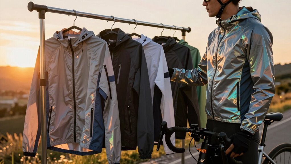 escolha jaquetas refletivas e respiráveis