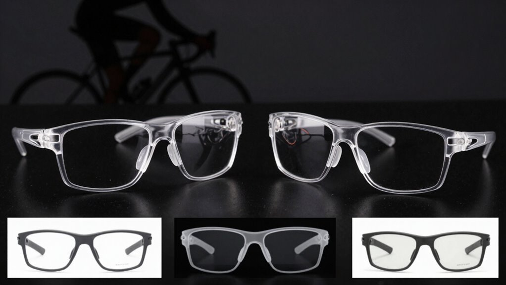 escolhendo óculos para pedalar à noite