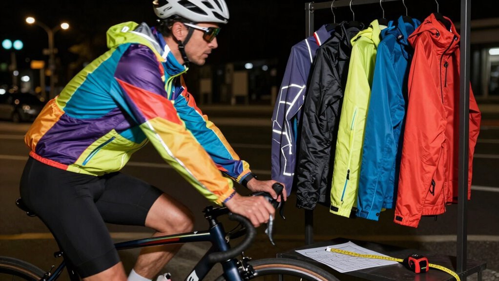 escolhendo jaquetas de ciclismo refletivas