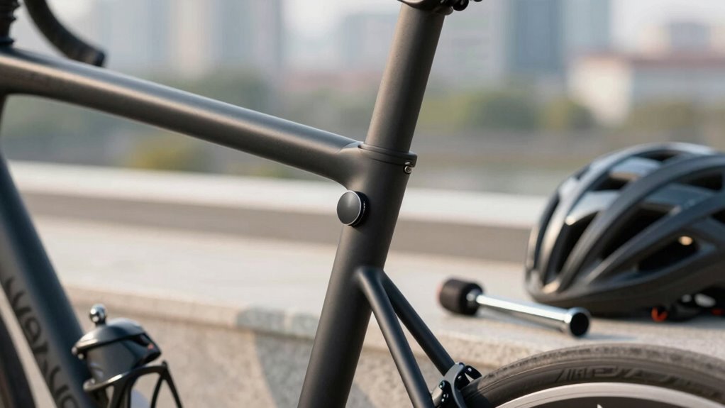 suporte discreto para airtag de bicicleta