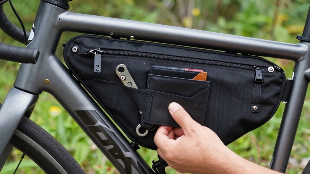 instalação fácil de bolsa de quadro de bicicleta