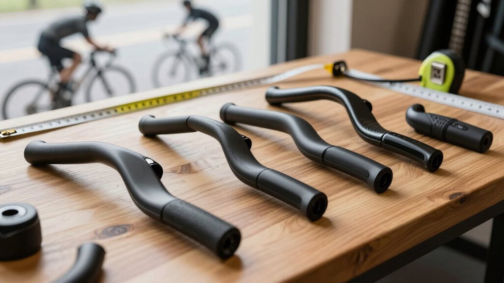 largura e elevação do guidão