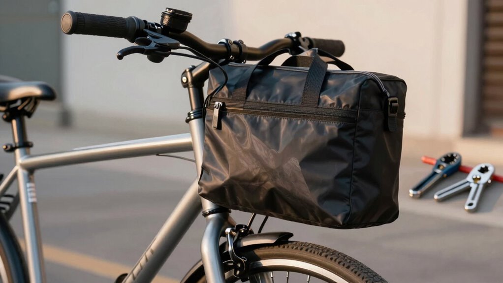 manter o cuidado da bolsa de guidão