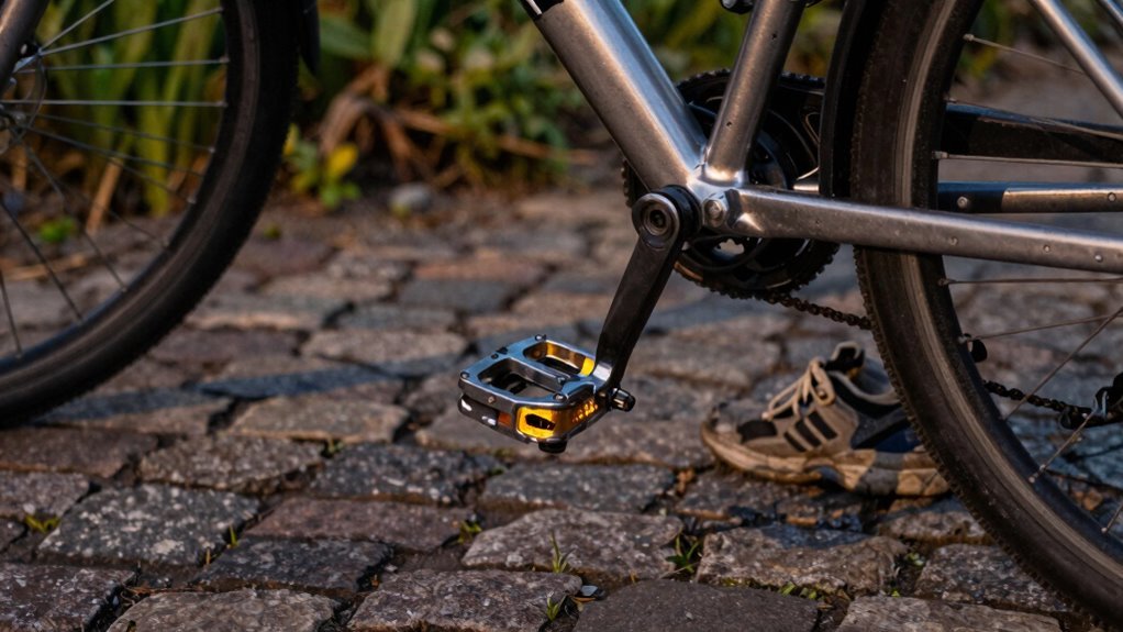 mantendo pedais de bicicleta reflexivos