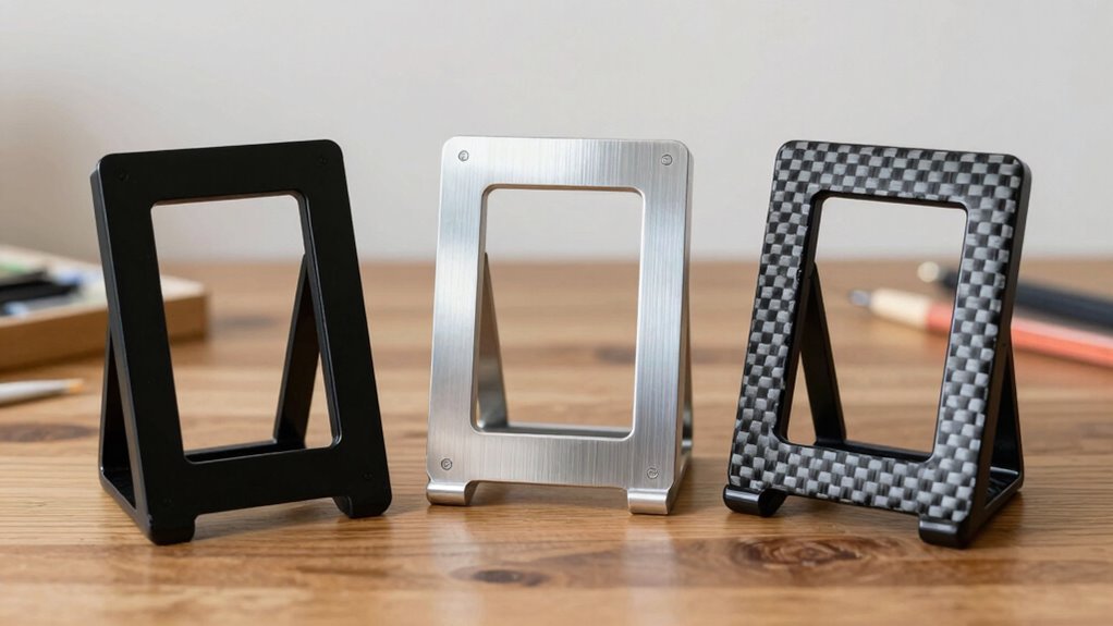 comparação de materiais para suportes de bicicleta