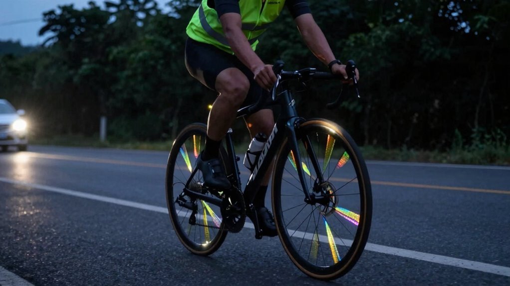 perigos da visibilidade ao andar de bicicleta à noite