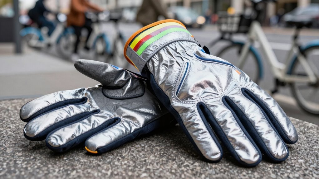 materiais de luvas de ciclismo refletivas