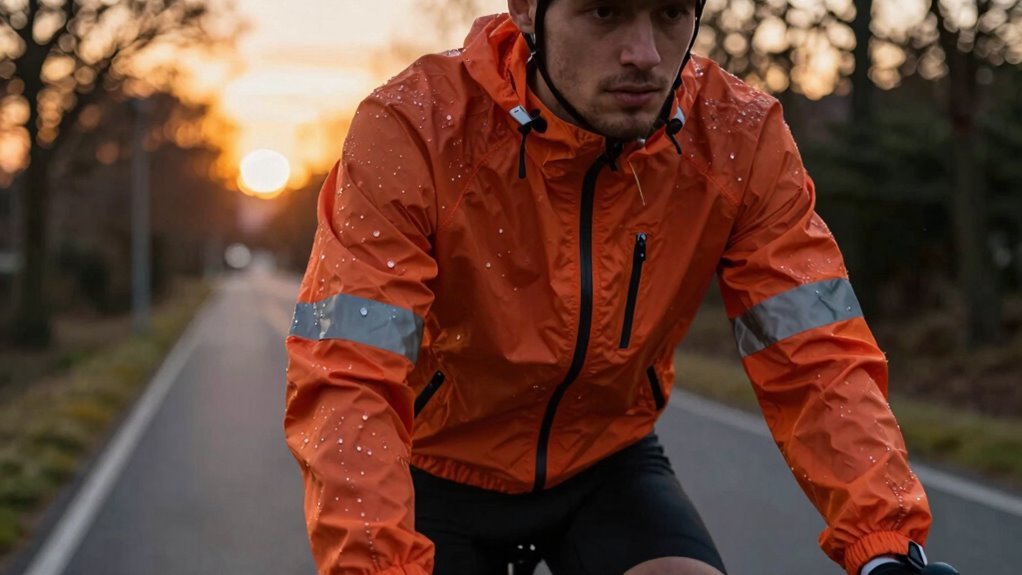 guia de jaqueta de ciclismo refletiva