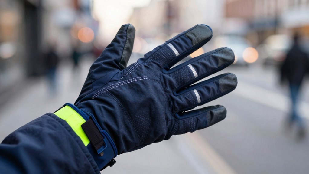 luvas de ciclismo com segurança refletiva