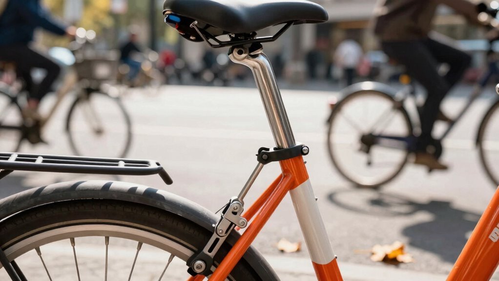 segurança de bloqueio do selim e banco