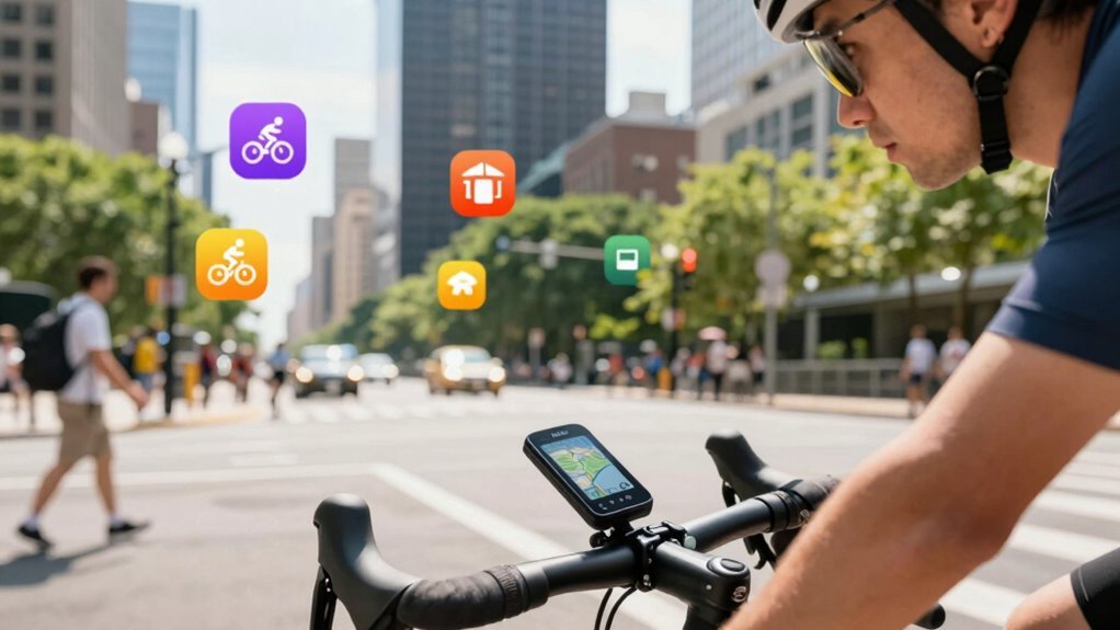aplicativos inteligentes de navegação para ciclismo