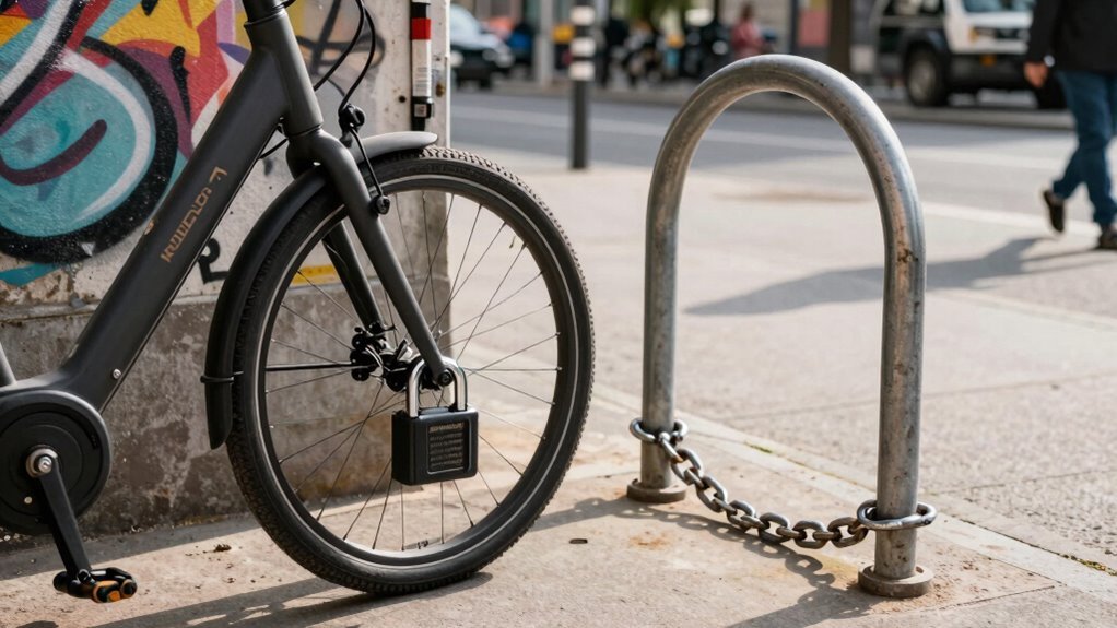 tranqueiras em U versus cadeados em corrente