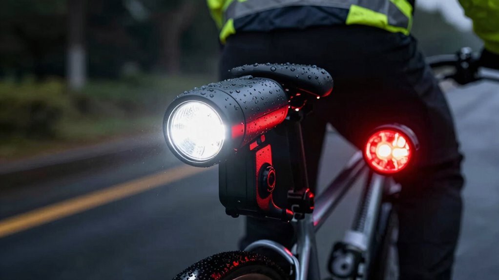 As luzes à prova d'água garantem segurança